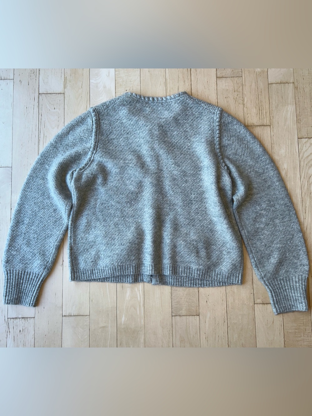 J.Crew Odette Sweater Lady Jacket with Jewel Buttons Heather Gray Size Large NWT - Picture 9 of 16